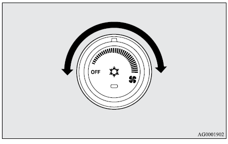 Mitsubishi Lancer. Calefactor sin la función de aire acondicionado