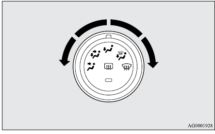 Mitsubishi Lancer. Calefactor sin la función de aire acondicionado