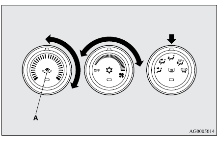 Mitsubishi Lancer. Aire acondicionado manual sin el modo de MAX A/C