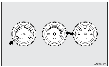 Mitsubishi Lancer. Aire acondicionado manual sin el modo de MAX A/C