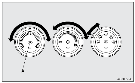 Mitsubishi Lancer. Aire acondicionado manual sin el modo de MAX A/C