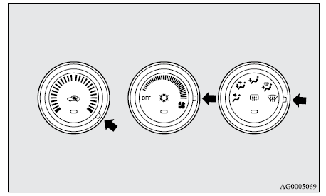 Mitsubishi Lancer. Aire acondicionado manual sin el modo de MAX A/C