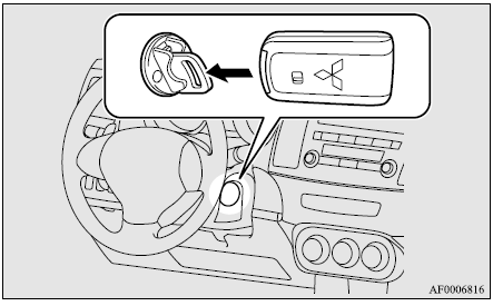 Mitsubishi Lancer. Transmisor de seguridad avanzado de manos libres (llave F.A.S.T.)