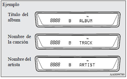 Mitsubishi Lancer. Para reproducir canciones desde un dispositivo Bluetooth 