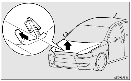 Mitsubishi Lancer. Cofre del motor 