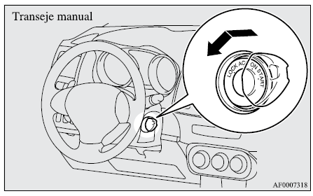 Mitsubishi Lancer. Interruptor de ignición