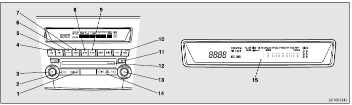 Mitsubishi Lancer. Radio AM/FM de sintonía electrónica y reproductor de CD (compatible con RBDS o MP3)