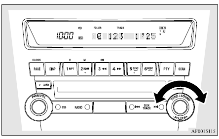Mitsubishi Lancer. Radio AM/FM de sintonía electrónica y reproductor de CD (compatible con RBDS o MP3)