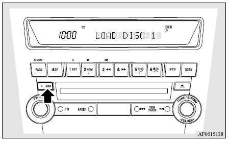 Mitsubishi Lancer. Radio AM/FM de sintonía electrónica con autocambiador de 6 CD (compatible con RBDS o MP3)