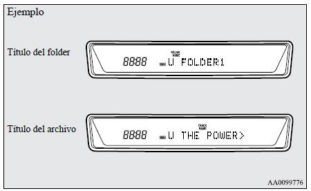 Mitsubishi Lancer. Para reproducir pistas desde un USB