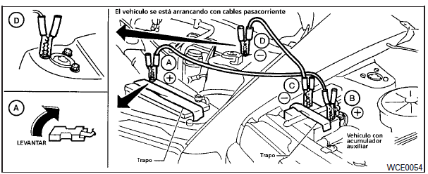Nissan Tiida. Arranque con cables pasacorriente