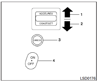 Nissan Tiida. Control de crucero (solo si está equipado)