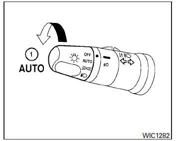 Nissan Tiida. Interruptor de faros y direccionales