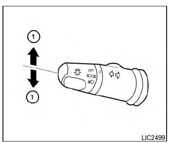 Nissan Tiida. Interruptor de faros y direccionales