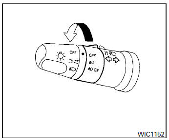 Nissan Tiida. Interruptor de faros y direccionales