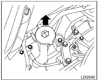 Nissan Tiida. Líquido lavaparabrisas