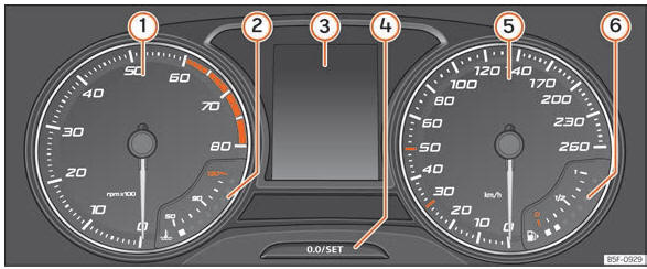 Seat Leon. Instrumentos y testigos de control
