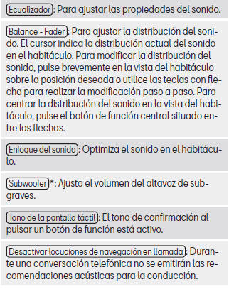 Seat Leon. Cuadro general de las indicaciones y de los botones de función