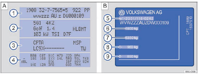 VW Scirocco. Datos distintivos del vehículo 