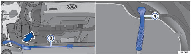 VW Scirocco. En el vano motor 