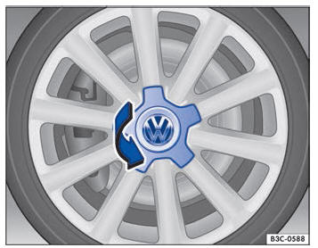 VW Scirocco. Tapacubos